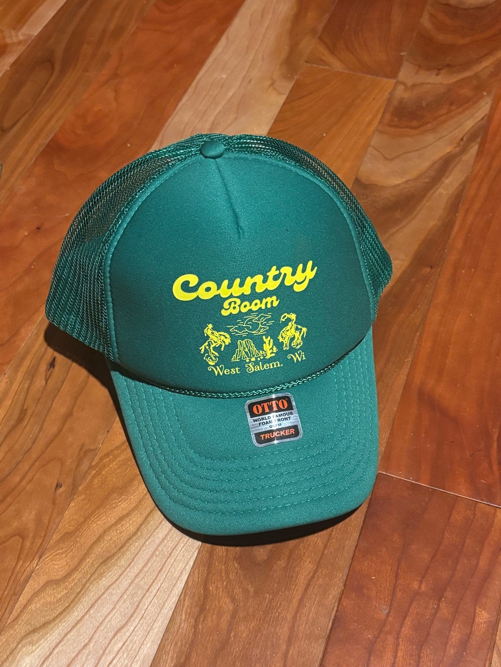Country Boom Green Trucker Hat - West Salem WI
